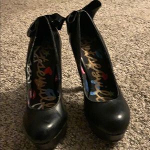 Betsey Johnson Black Platforms